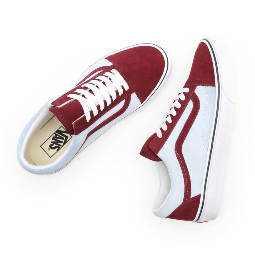 Vans 2-Tone Semsket Skinn Old Skool Sko Bordove | VN821K0QJ56