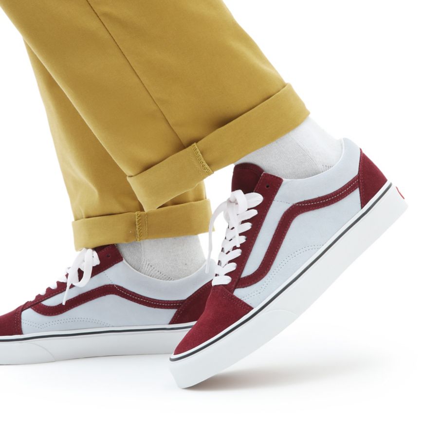 Vans 2-Tone Semsket Skinn Old Skool Sko Bordove | VN821K0QJ56