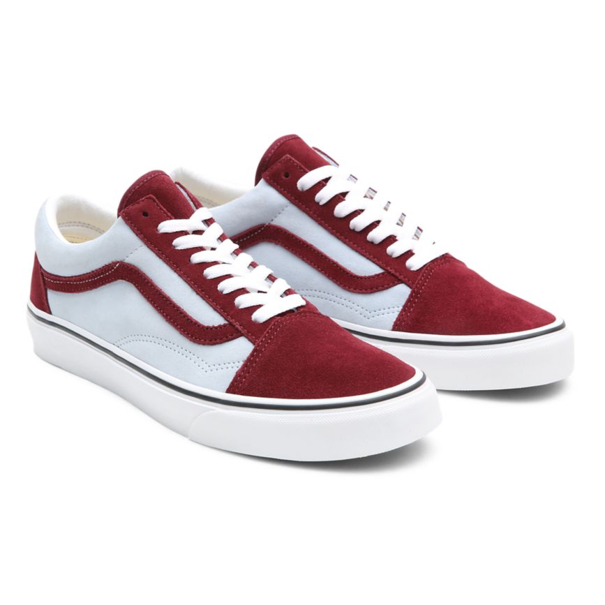 Vans 2-Tone Semsket Skinn Old Skool Sko Bordove | VN821K0QJ56