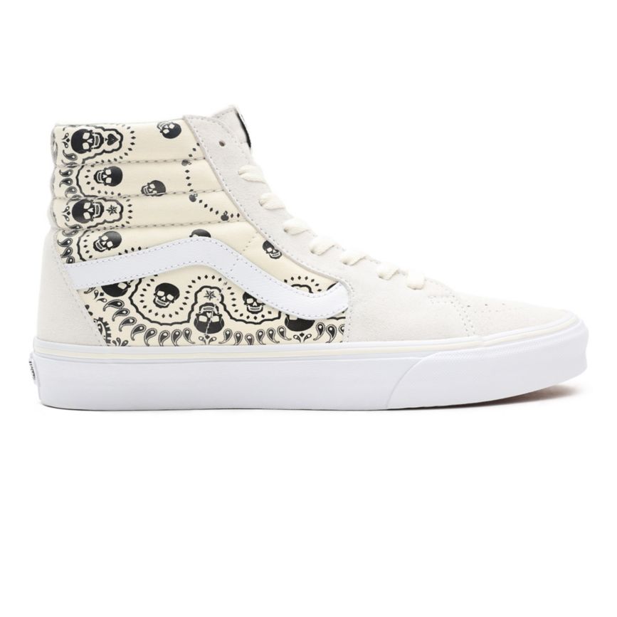 Vans Bandana SK8-Hi Sko Biele | VN926L0ZI29