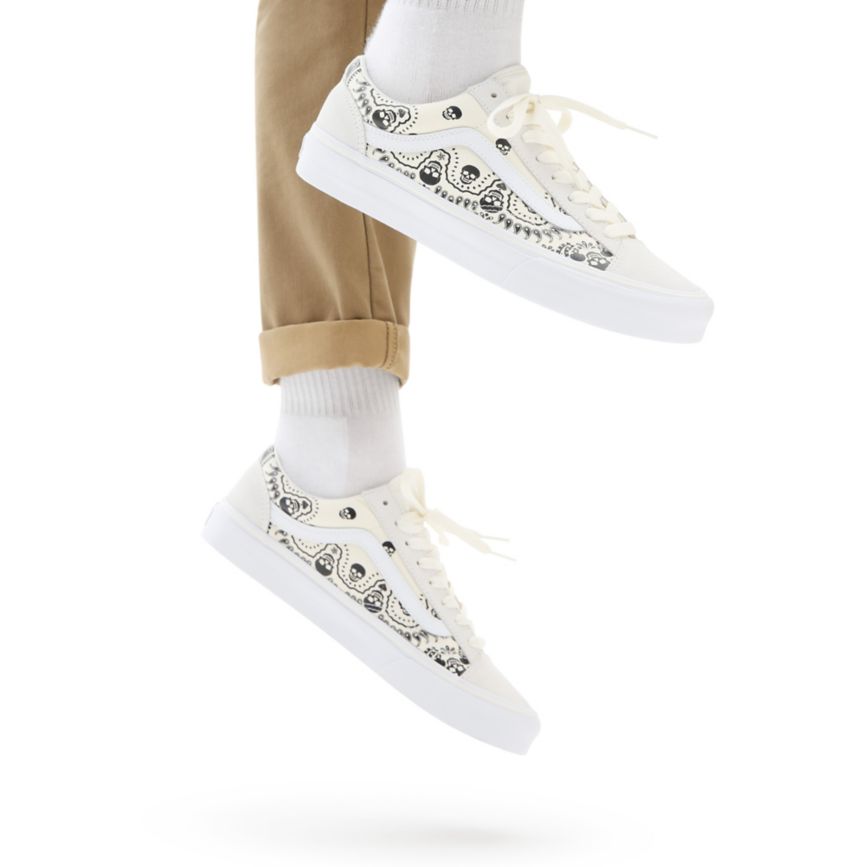 Vans Bandana Stil 36 Sko Biele | VN259O4YX66