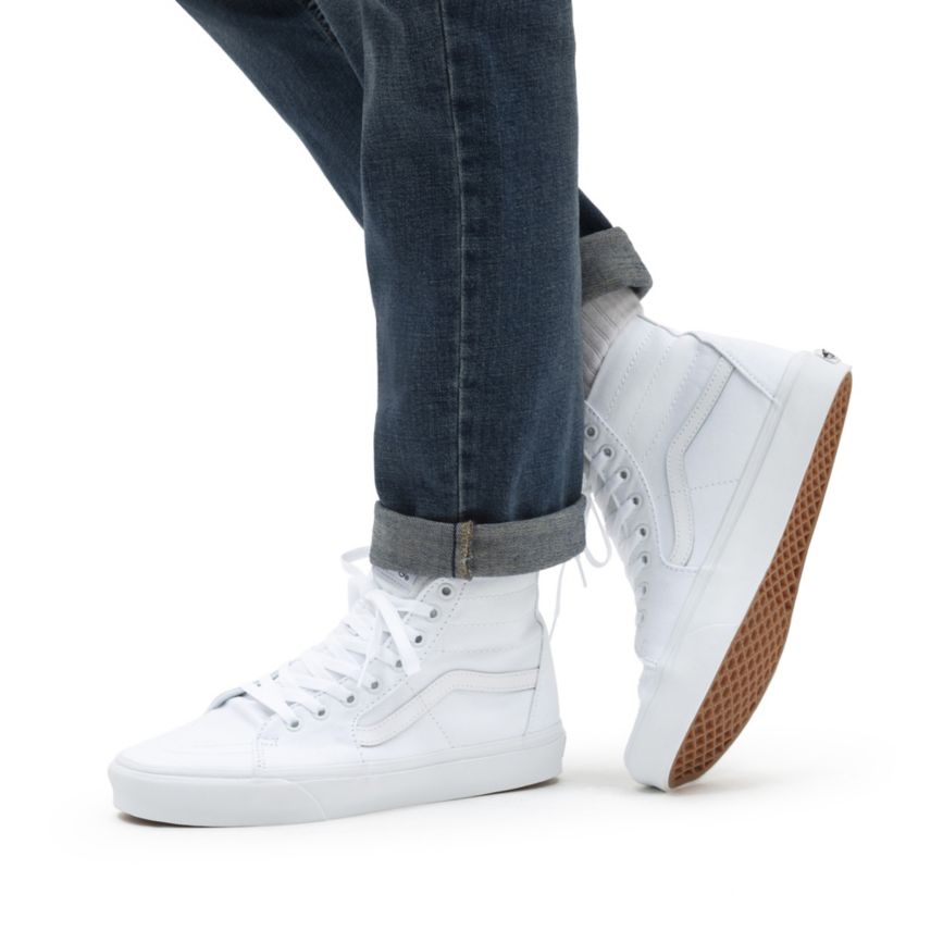 Vans Canvas SK8-Hi Tapered Sko Biele | VN755F1SI56