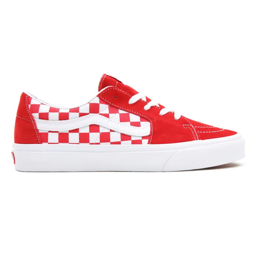 Vans Canvas Semsket Skinn SK8-Low Sko Červené | VN032L2BV39
