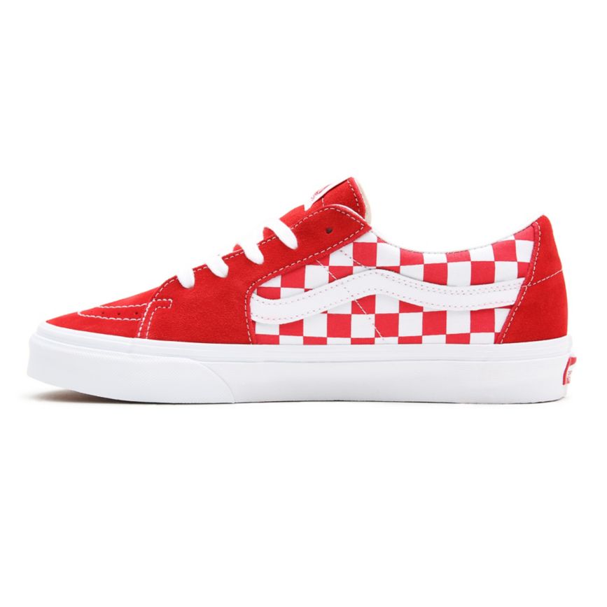 Vans Canvas Semsket Skinn SK8-Low Sko Červené | VN032L2BV39