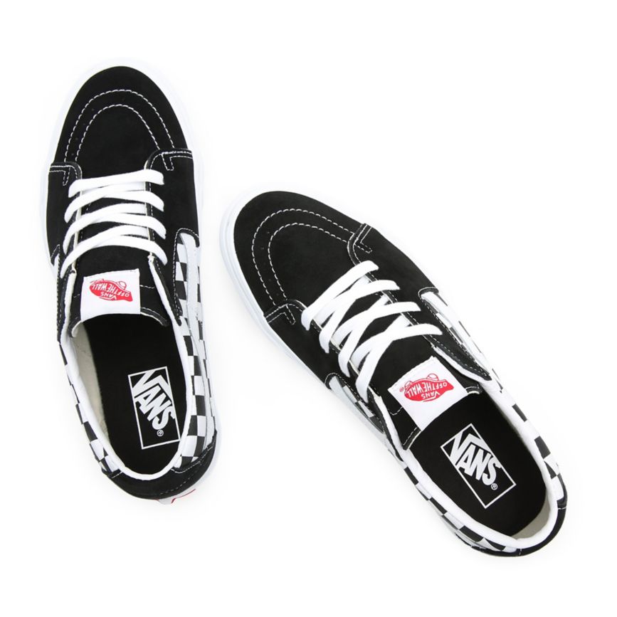 Vans Canvas Semsket Skinn SK8-Low Sko Čierne | VN185V4RC93