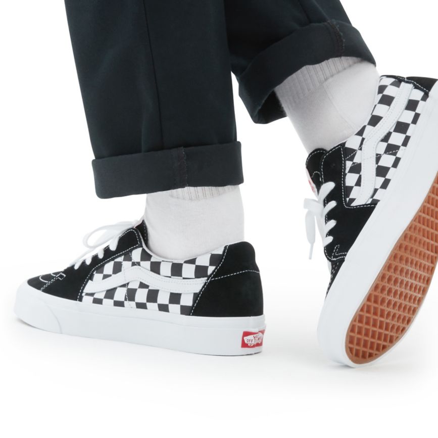 Vans Canvas Semsket Skinn SK8-Low Sko Čierne | VN185V4RC93
