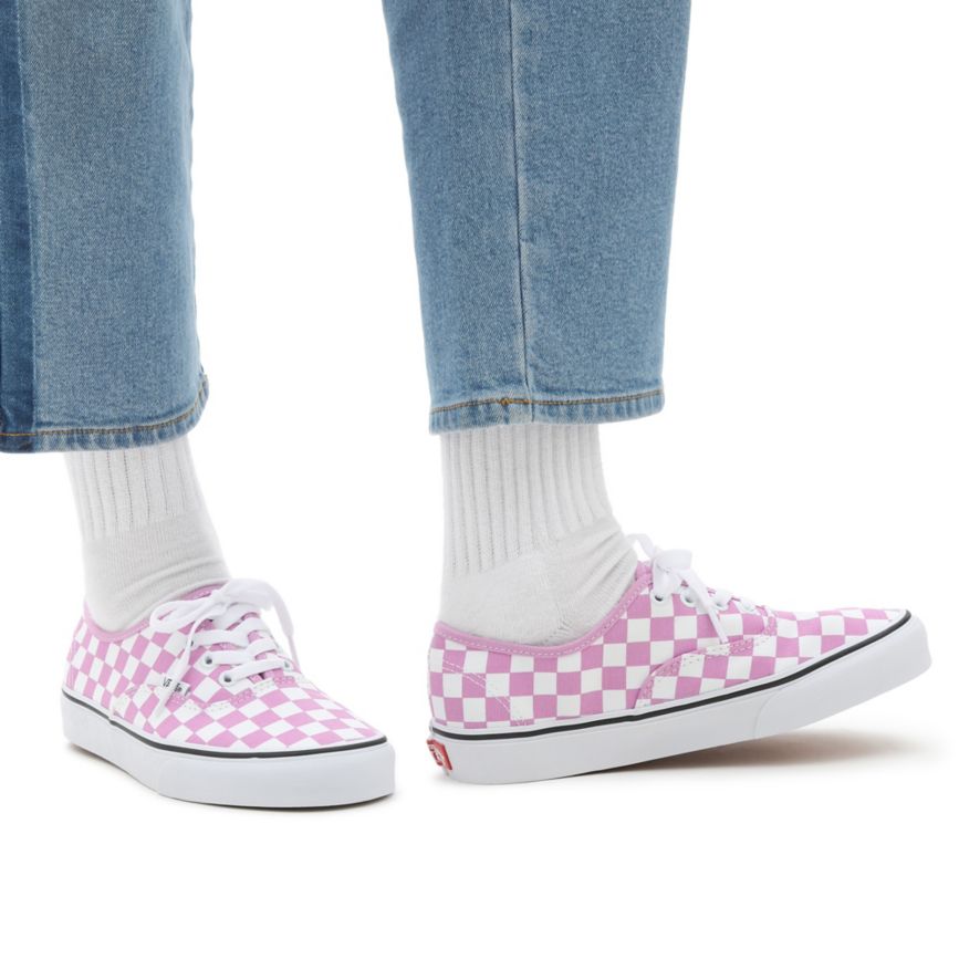 Vans Checkerboard Authentic Sko Ruzove | VN045Q0AY74