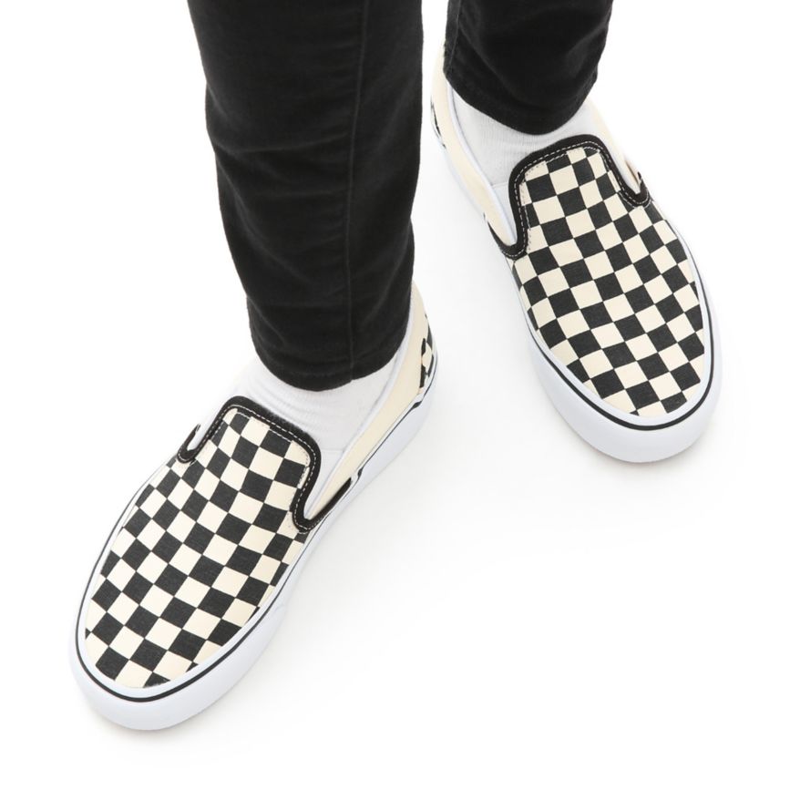 Vans Checkerboard Classic Slip-On Platform Sko Čierne | VN004X1TZ65