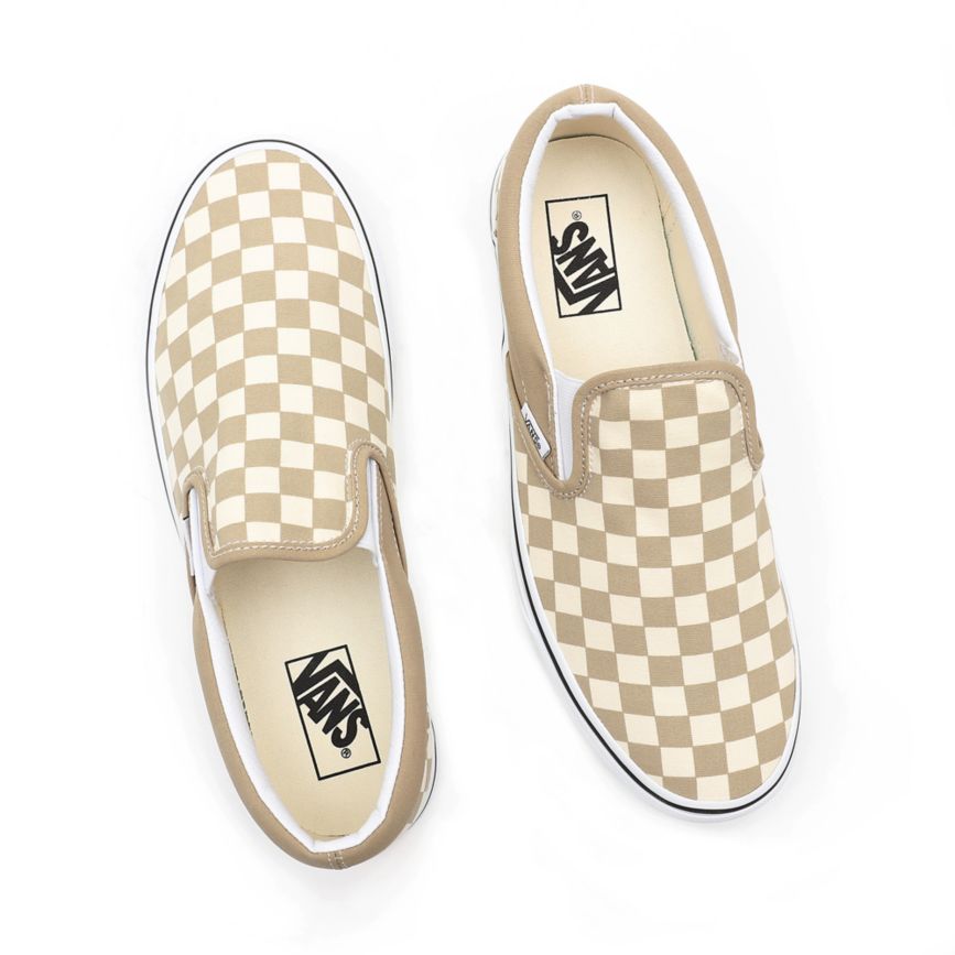 Vans Checkerboard Classic Slip-On Sko Béžové | VN389D8MS31