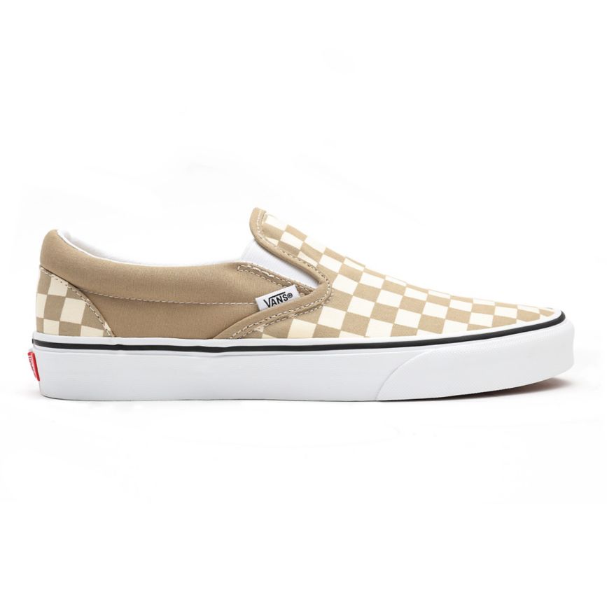 Vans Checkerboard Classic Slip-On Sko Béžové | VN389D8MS31