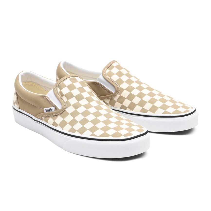Vans Checkerboard Classic Slip-On Sko Béžové | VN389D8MS31