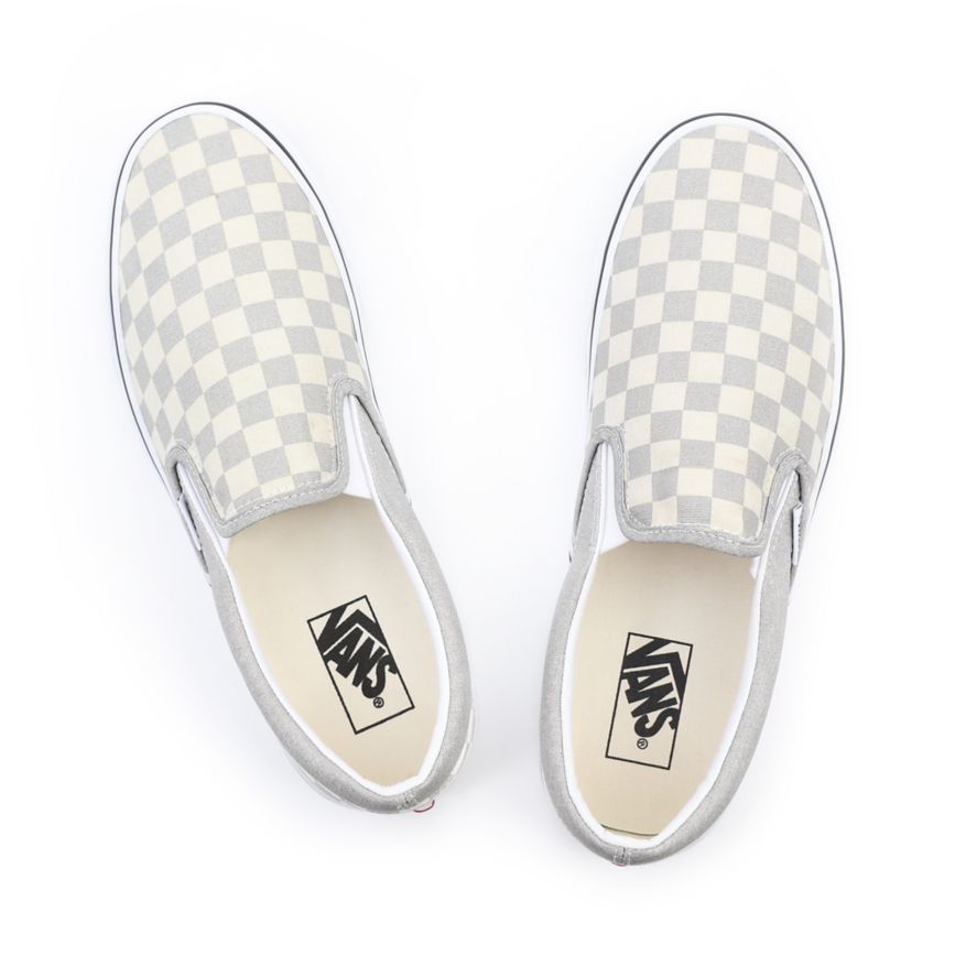 Vans Checkerboard Classic Slip-On Sko Siva | VN031L2VC56