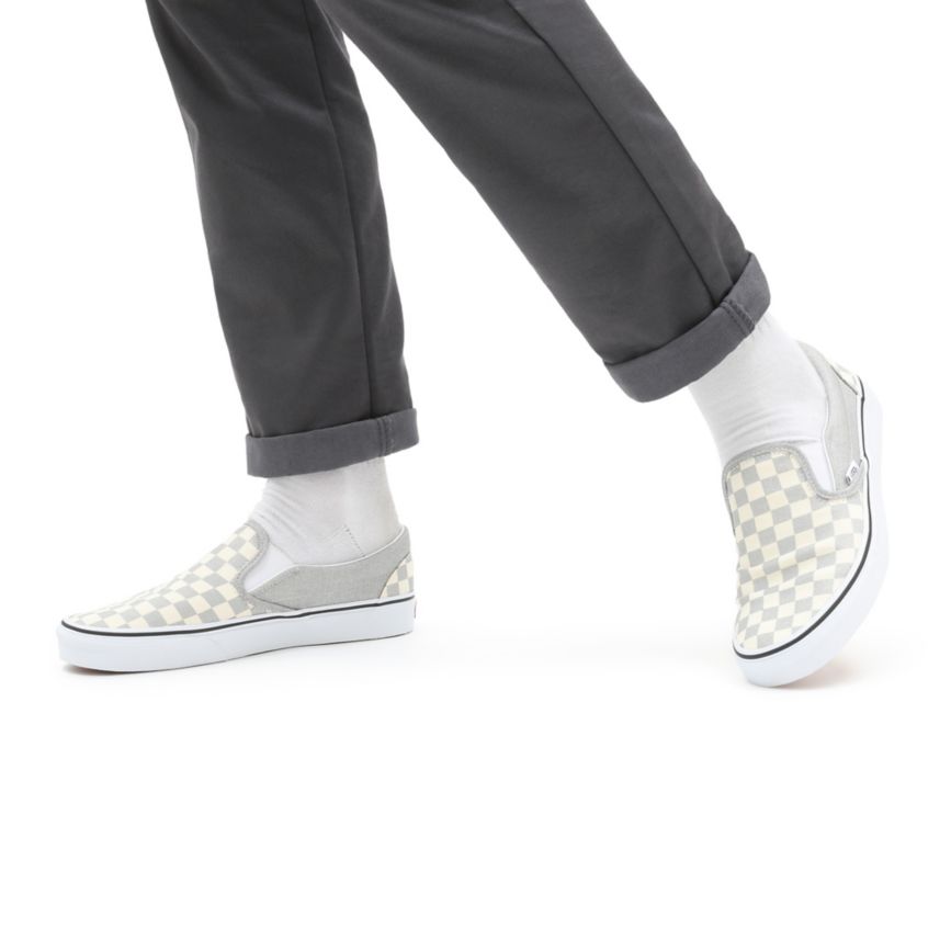 Vans Checkerboard Classic Slip-On Sko Siva | VN031L2VC56