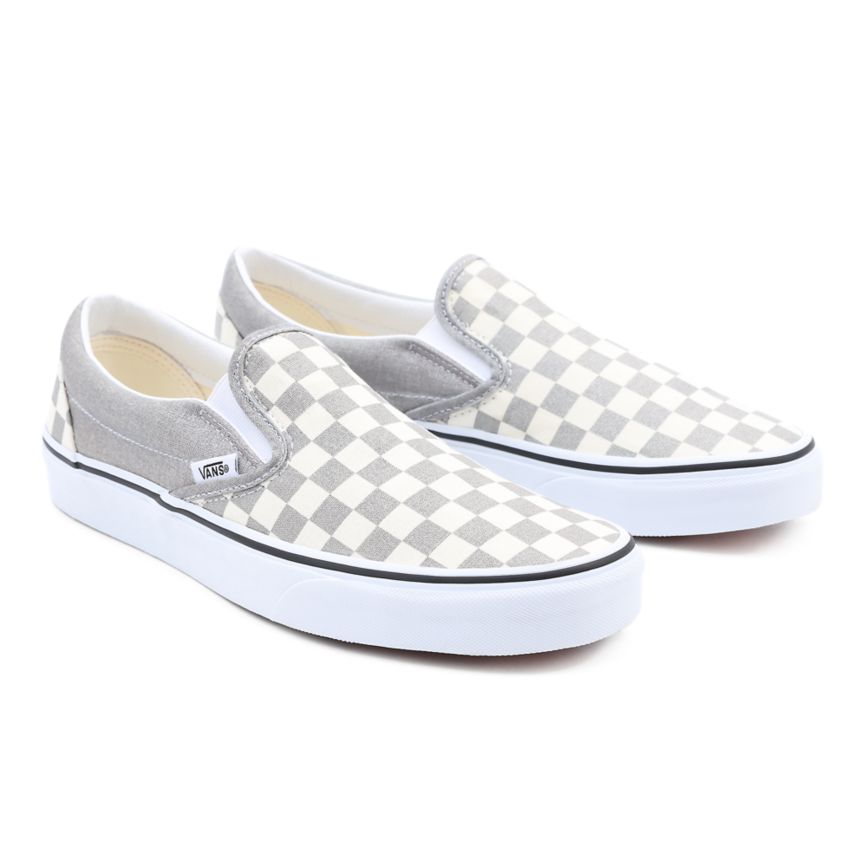Vans Checkerboard Classic Slip-On Sko Siva | VN031L2VC56