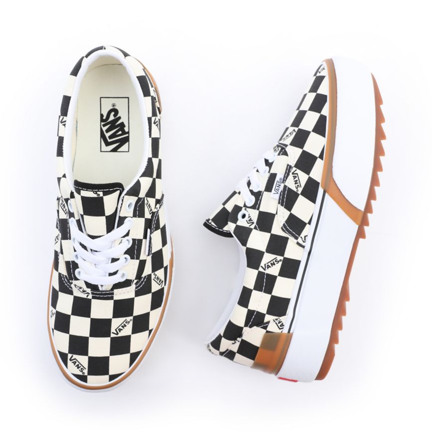 Vans Checkerboard Era Stacked Sko Čierne | VN507E5UF24