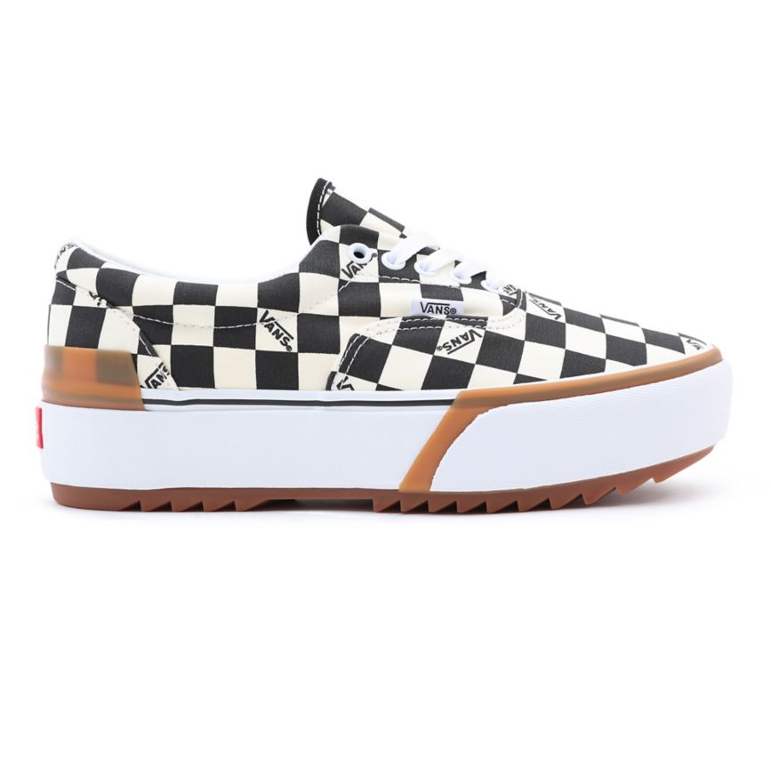 Vans Checkerboard Era Stacked Sko Čierne | VN507E5UF24