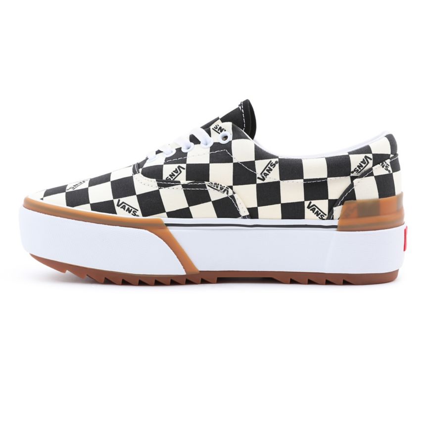 Vans Checkerboard Era Stacked Sko Čierne | VN507E5UF24