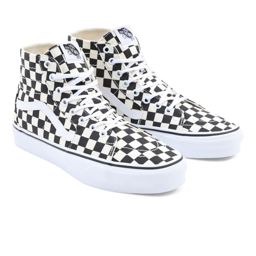 Vans Checkerboard Sk8-Hi Tapered Sko Čierne | VN646B3FQ48