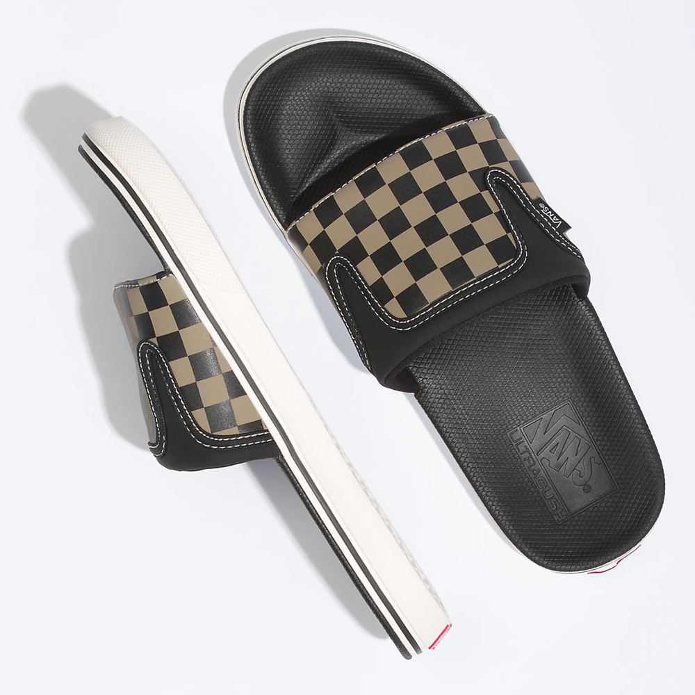 Vans Checkerboard Ultracush Badesandaler-On Čierne | VN661I4MW18