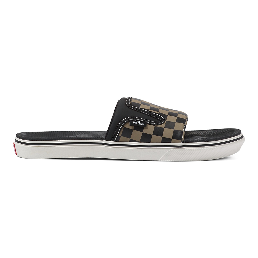 Vans Checkerboard Ultracush Badesandaler-On Čierne | VN661I4MW18