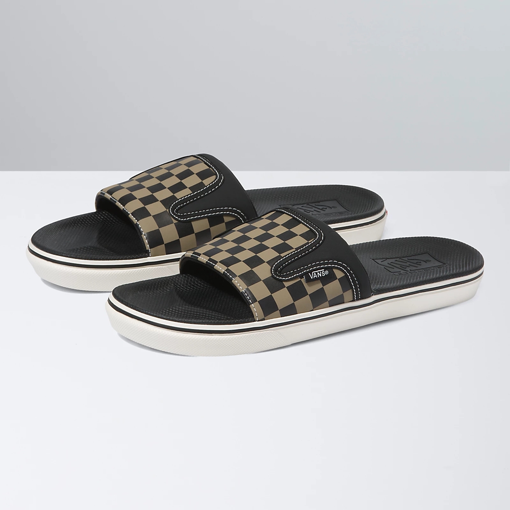 Vans Checkerboard Ultracush Badesandaler-On Čierne | VN661I4MW18