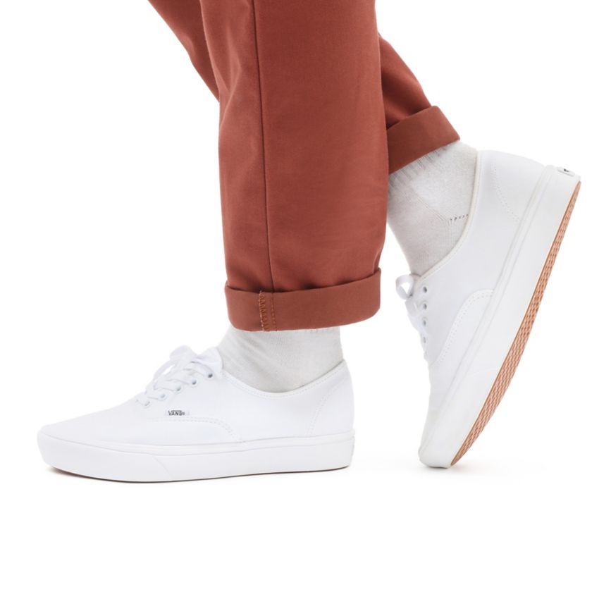 Vans Classic ComfyCush Authentic Sko Biele | VN717N2GP61