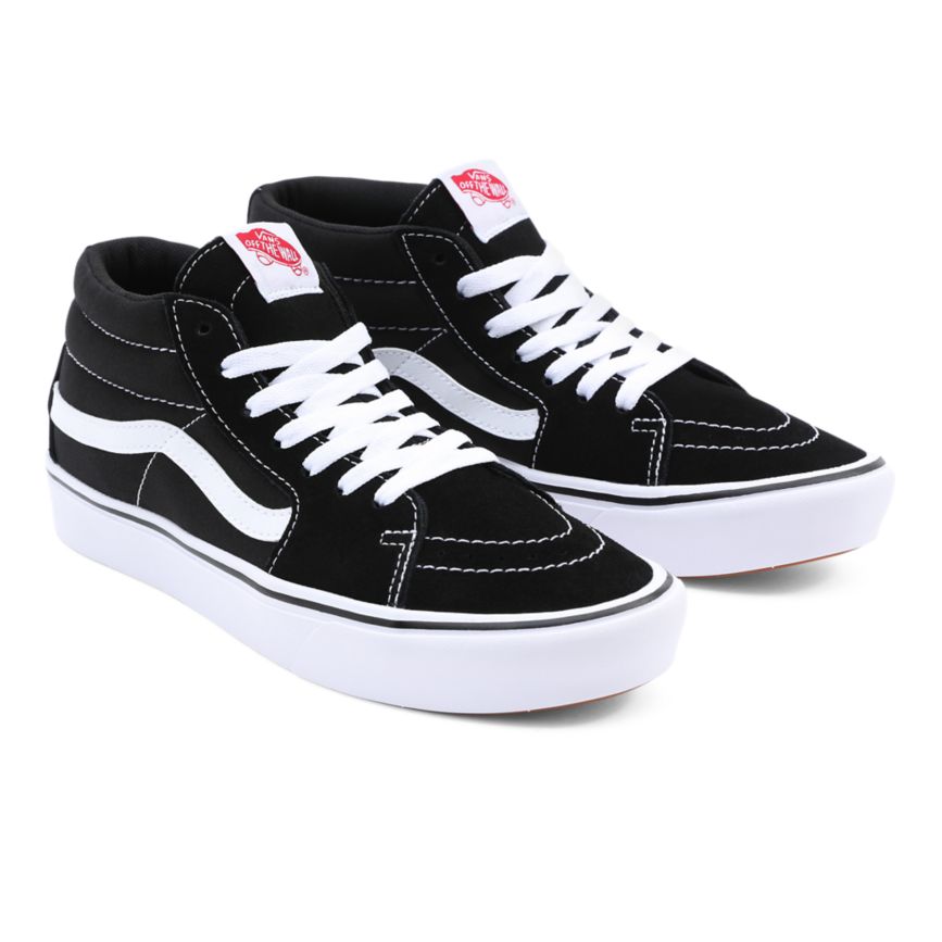 Vans Classic ComfyCush Sk8-Mid Sko Čierne | VN027M8NS14