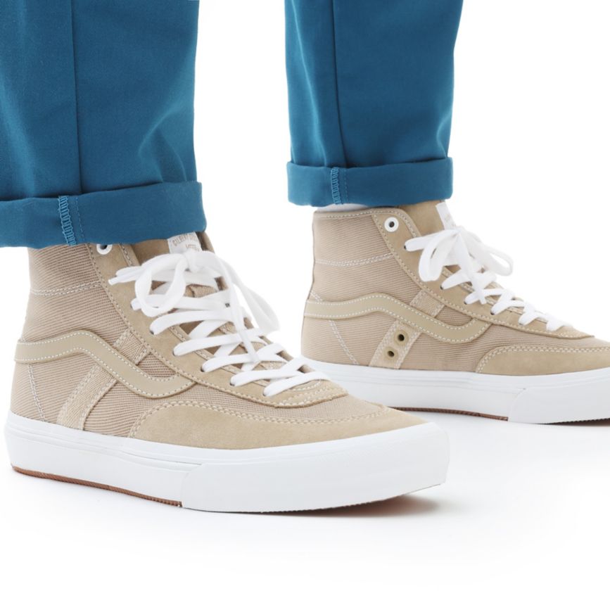 Vans Crockett Høye Pro Sko Biele | VN019U5YN82