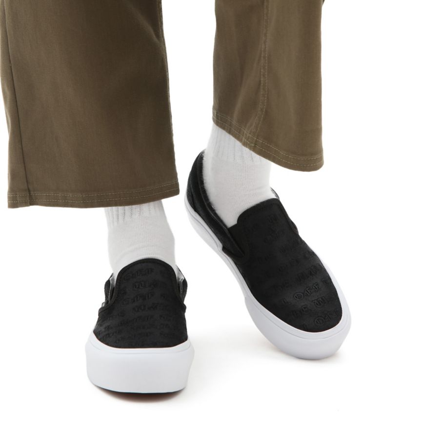 Vans Deboss OTW Classic Slip-On Platform Sko Čierne | VN469J5CC33