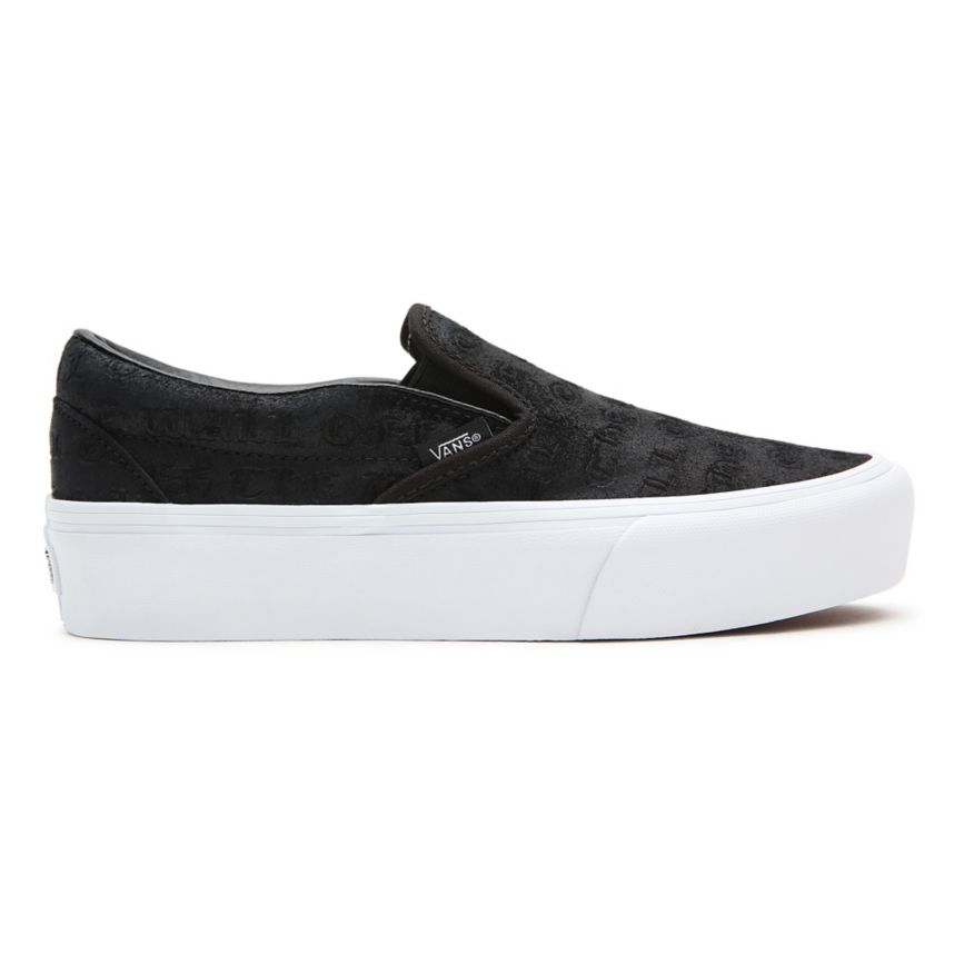Vans Deboss OTW Classic Slip-On Platform Sko Čierne | VN469J5CC33