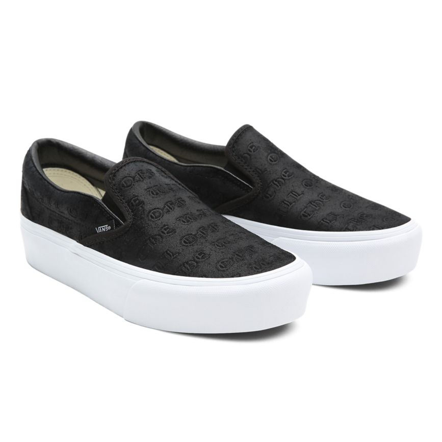Vans Deboss OTW Classic Slip-On Platform Sko Čierne | VN469J5CC33