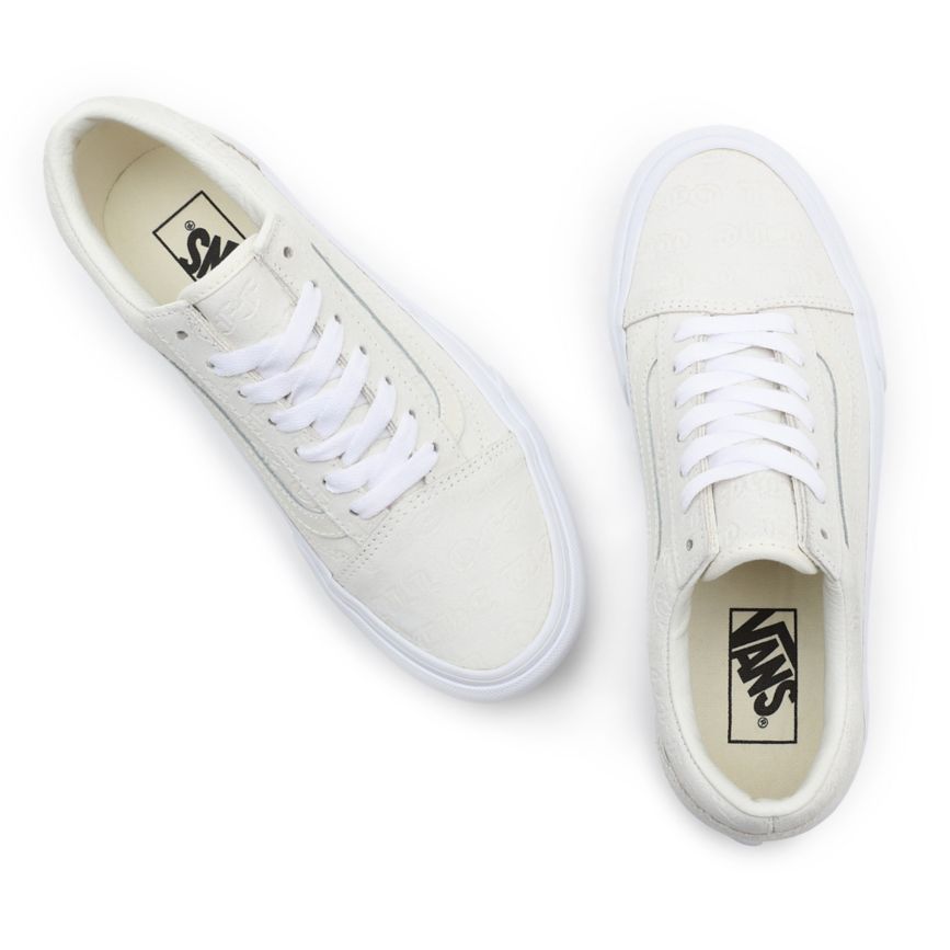 Vans Deboss Otw Old Skool Platform Sko Biele | VN386C0DQ72