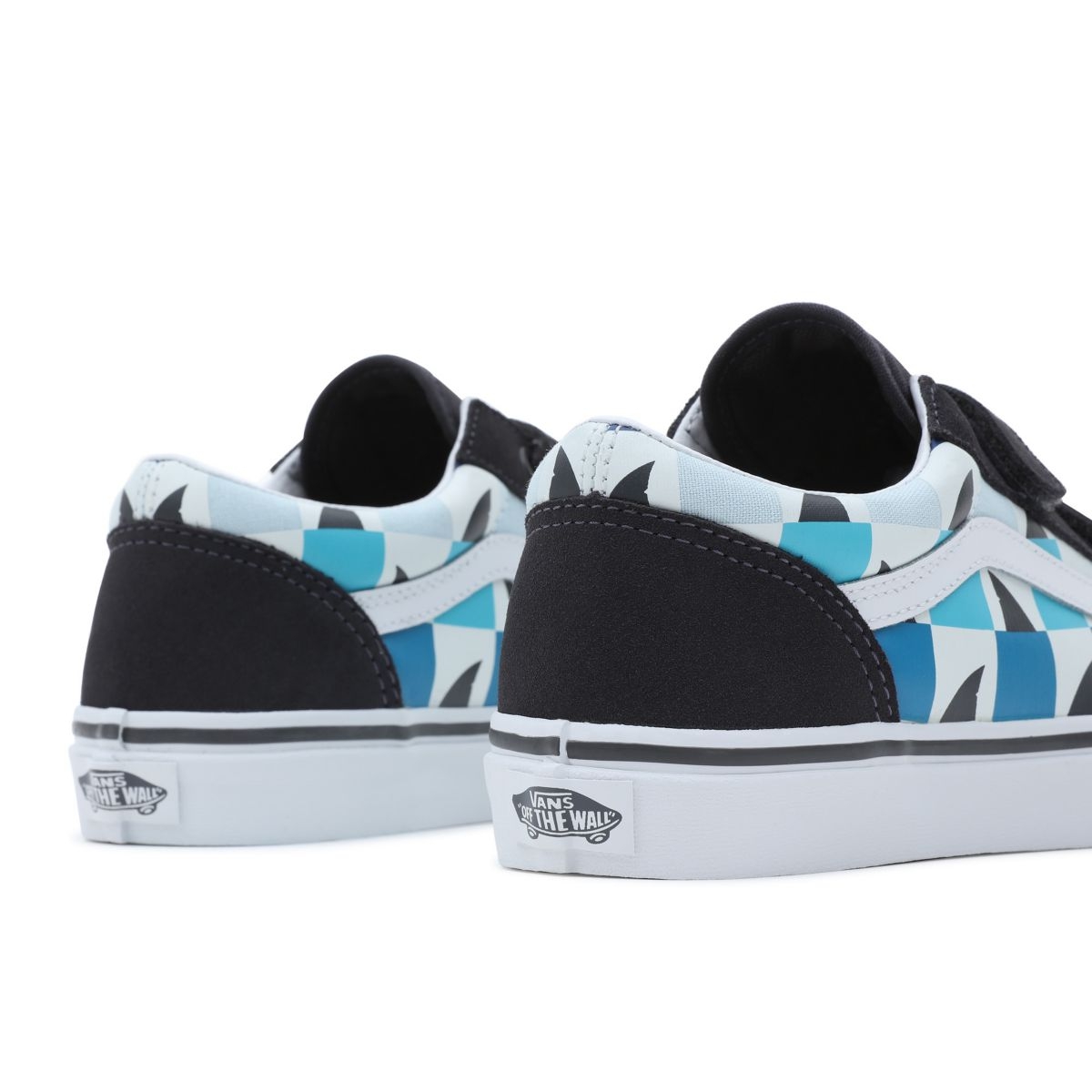 Vans Glow Checkerboard Sharks Old Skool Borrelås Sko Čierne | VN963K2KC46