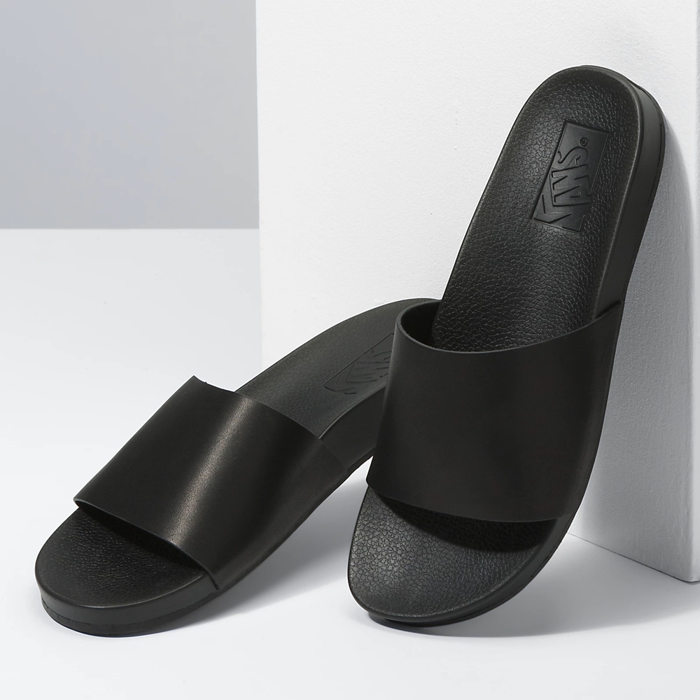 Vans Læder Decon Badesandaler Čierne | VN913I4UU42