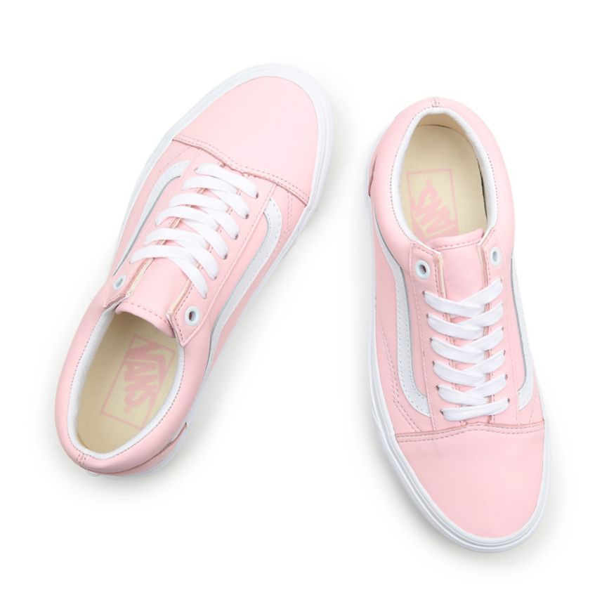 Vans Læder Old Skool Sko Biele | VN111A1QZ48