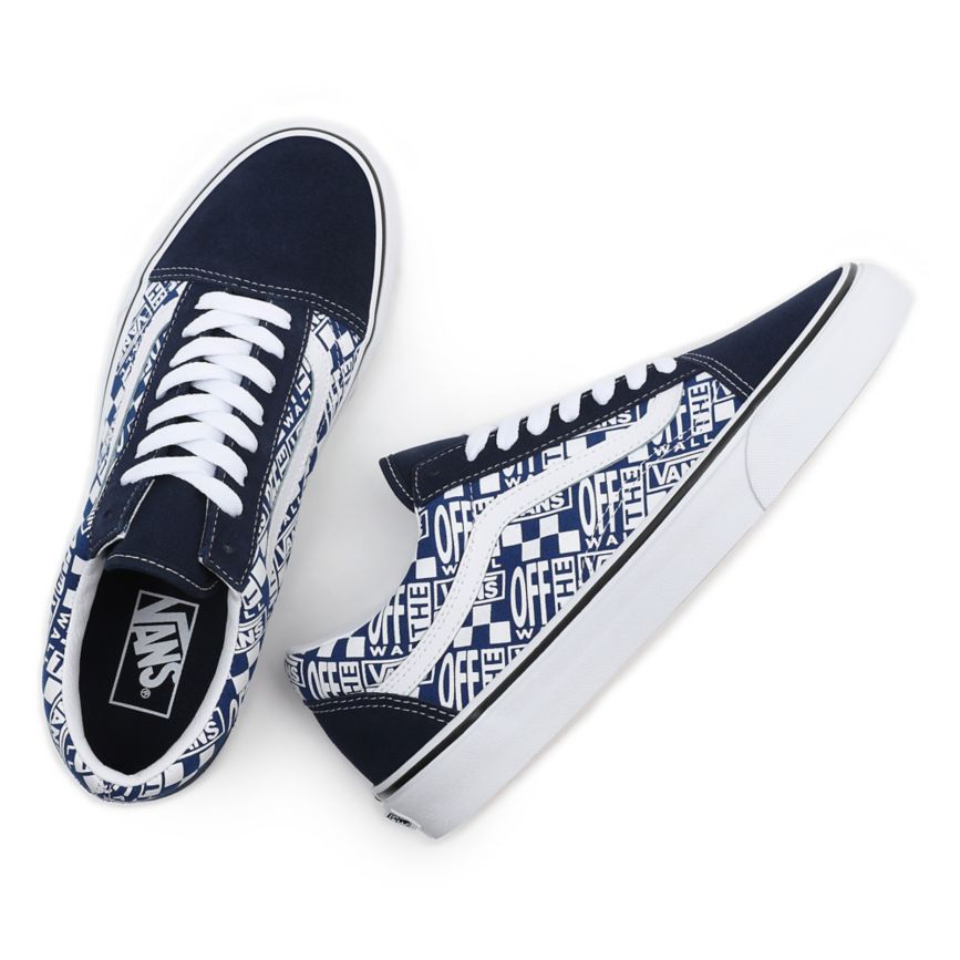 Vans Off The Wall Old Skool Sko Modre | VN518I7QZ16