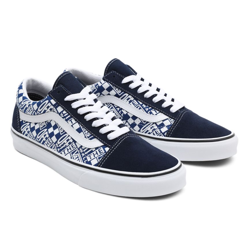 Vans Off The Wall Old Skool Sko Modre | VN518I7QZ16