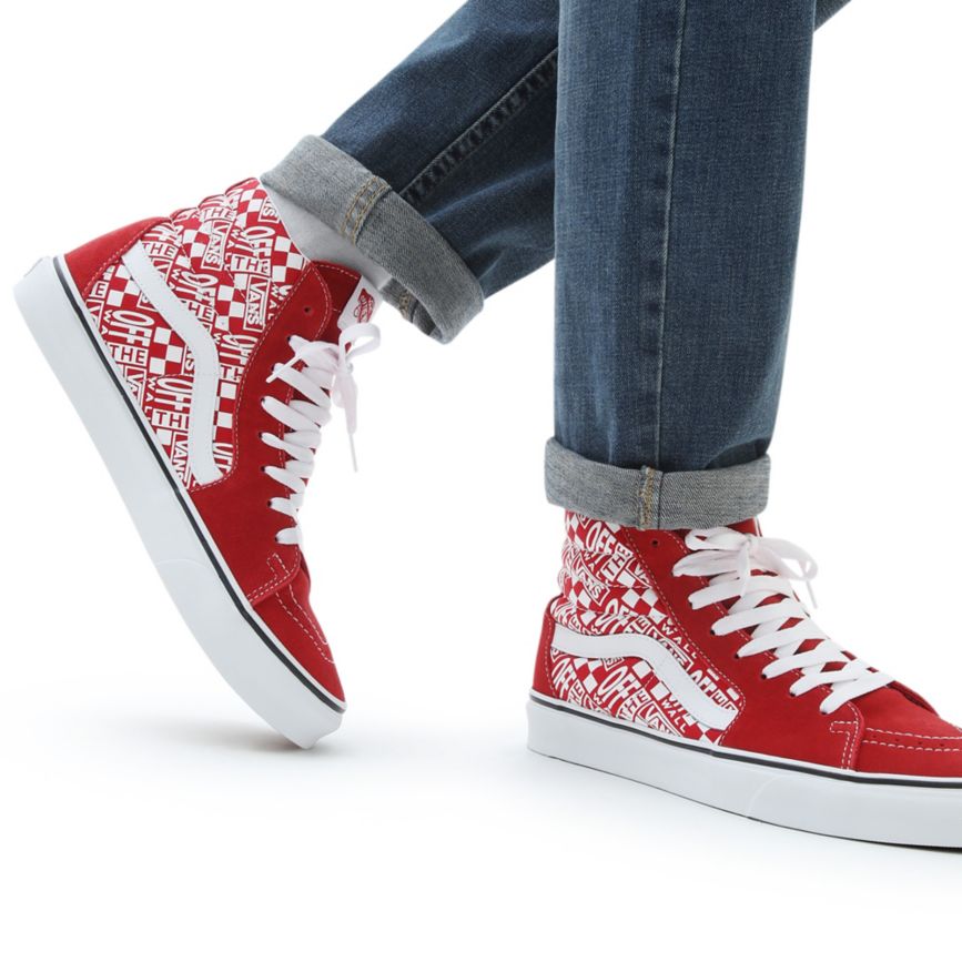 Vans Off The Wall SK8-Hi Sko Červené | VN215R7OH89