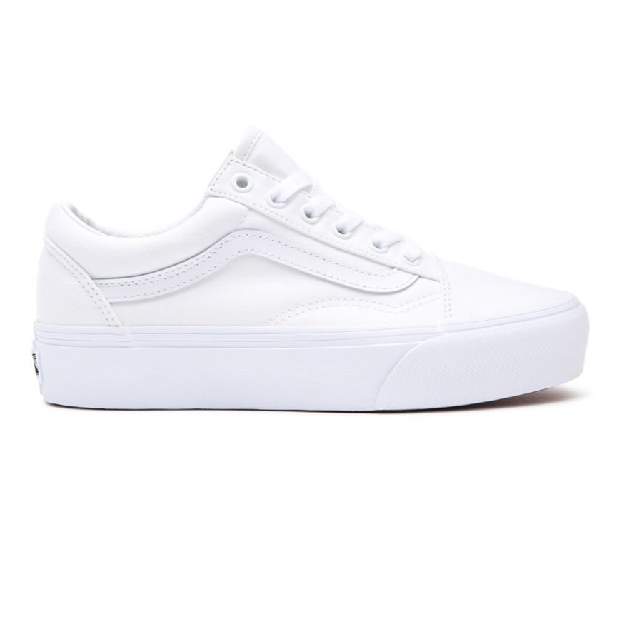 Vans Old Skool Platform Sko Biele | VN175M5UX57