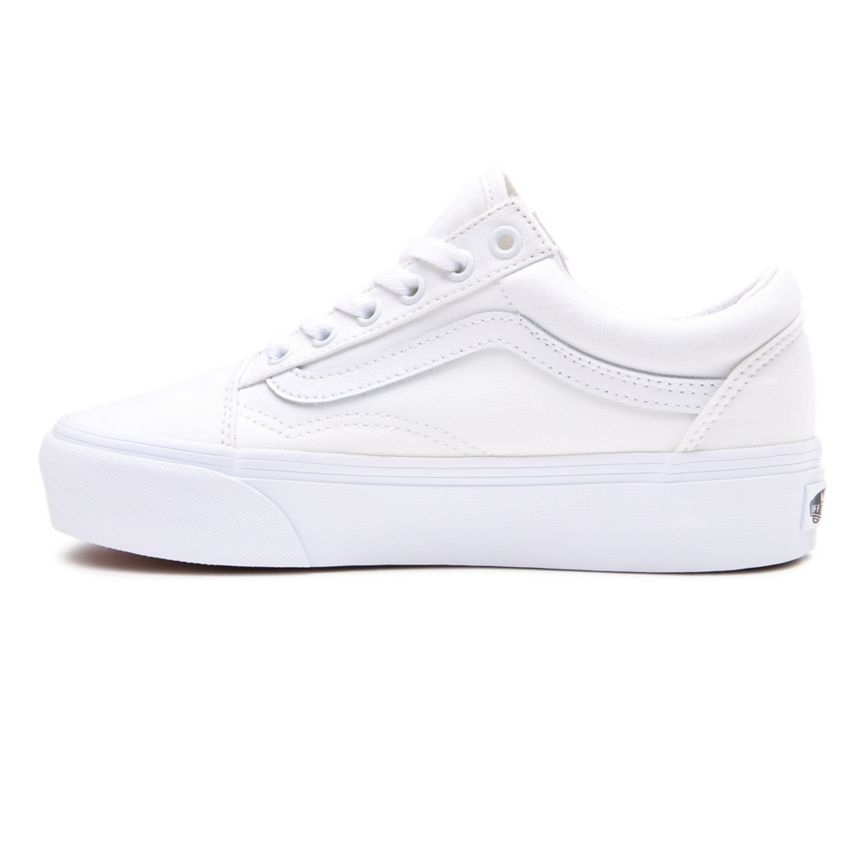 Vans Old Skool Platform Sko Biele | VN175M5UX57