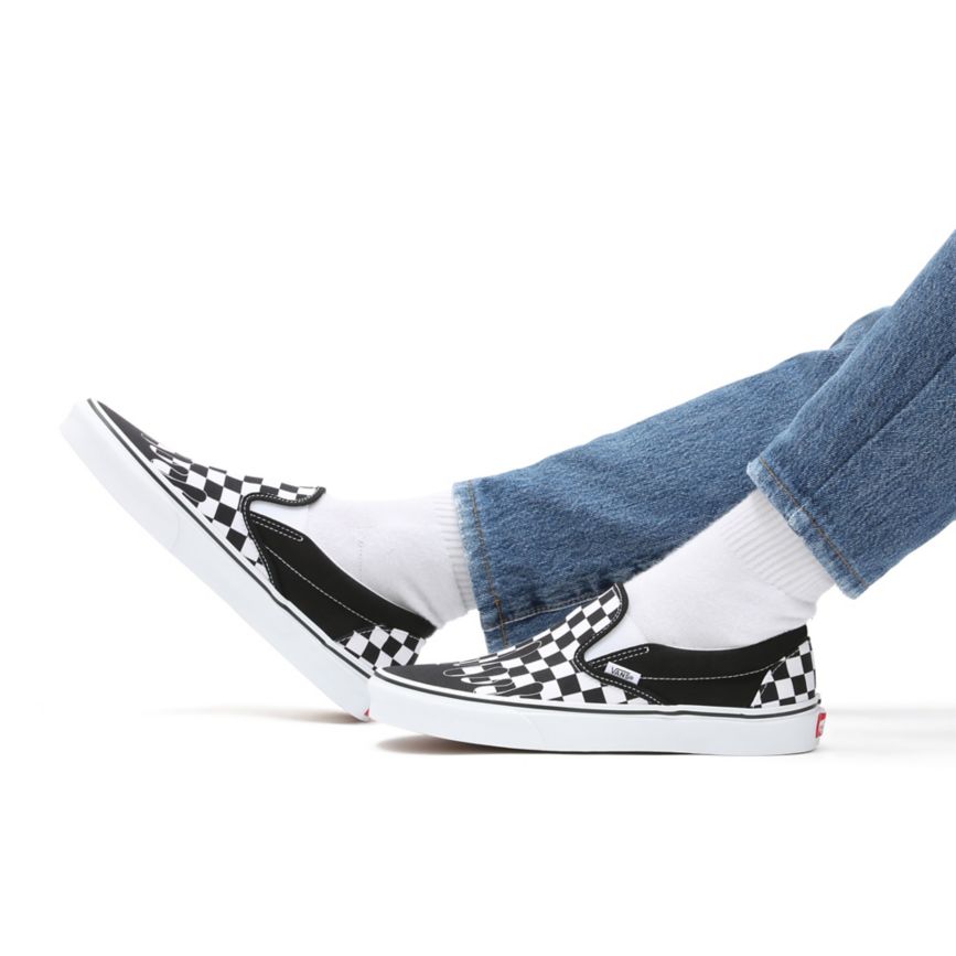 Vans Paint Drip Checkerboard Classic Slip-On Sko Čierne | VN341V1CS45