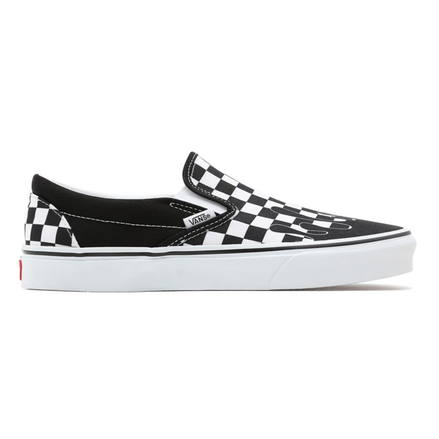 Vans Paint Drip Checkerboard Classic Slip-On Sko Čierne | VN341V1CS45