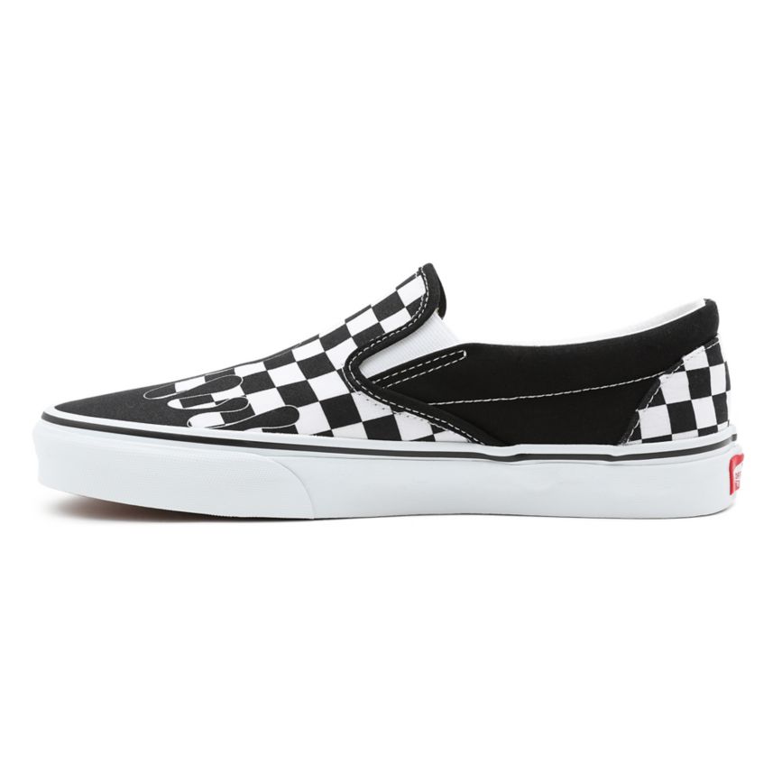 Vans Paint Drip Checkerboard Classic Slip-On Sko Čierne | VN341V1CS45