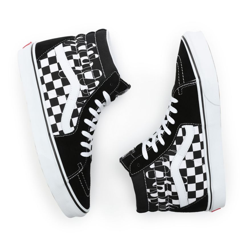 Vans Paint Drip Checkerboard Sk8-Hi Sko Čierne | VN013W9GG55