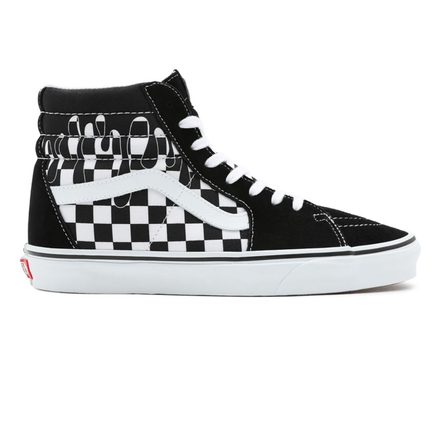 Vans Paint Drip Checkerboard Sk8-Hi Sko Čierne | VN013W9GG55