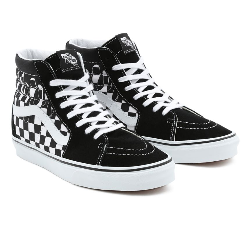 Vans Paint Drip Checkerboard Sk8-Hi Sko Čierne | VN013W9GG55
