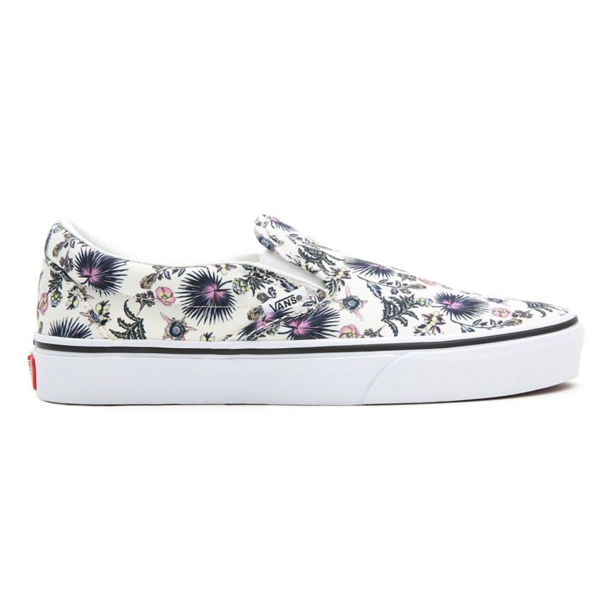Vans Paradise Floral Classic Slip-On Sko Biele | VN064W5OQ04