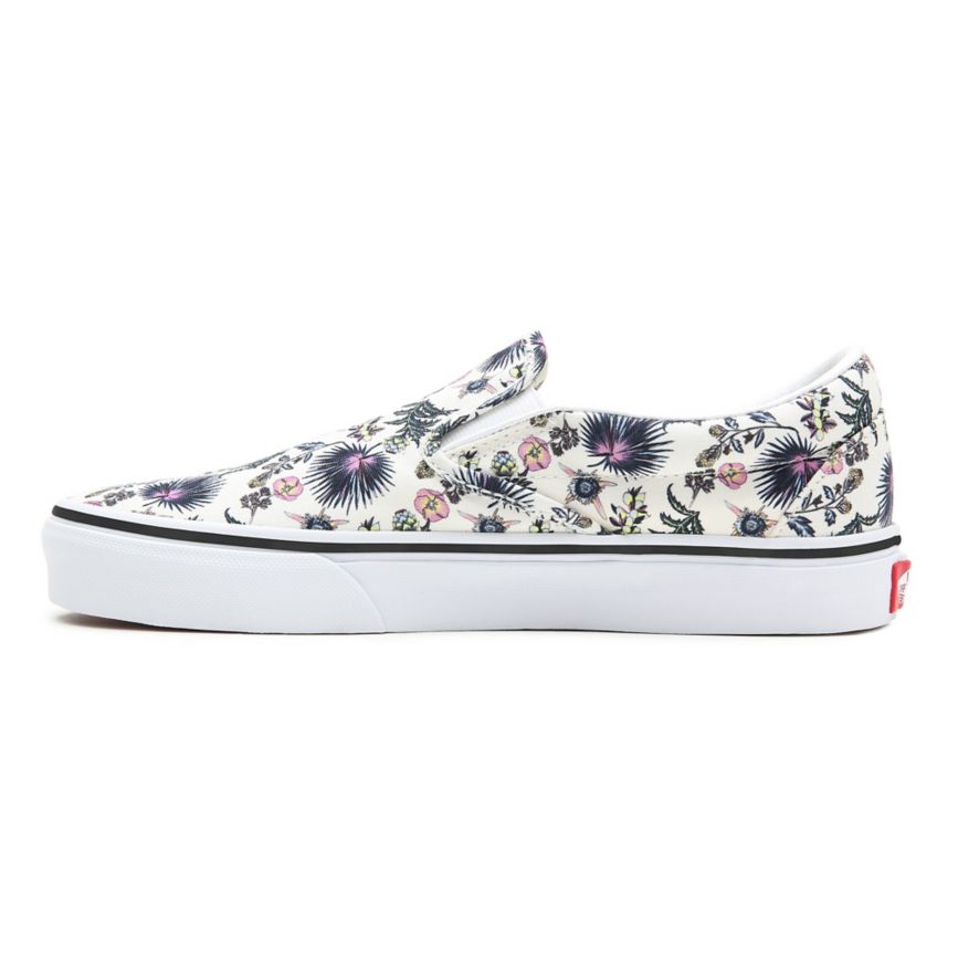 Vans Paradise Floral Classic Slip-On Sko Biele | VN064W5OQ04
