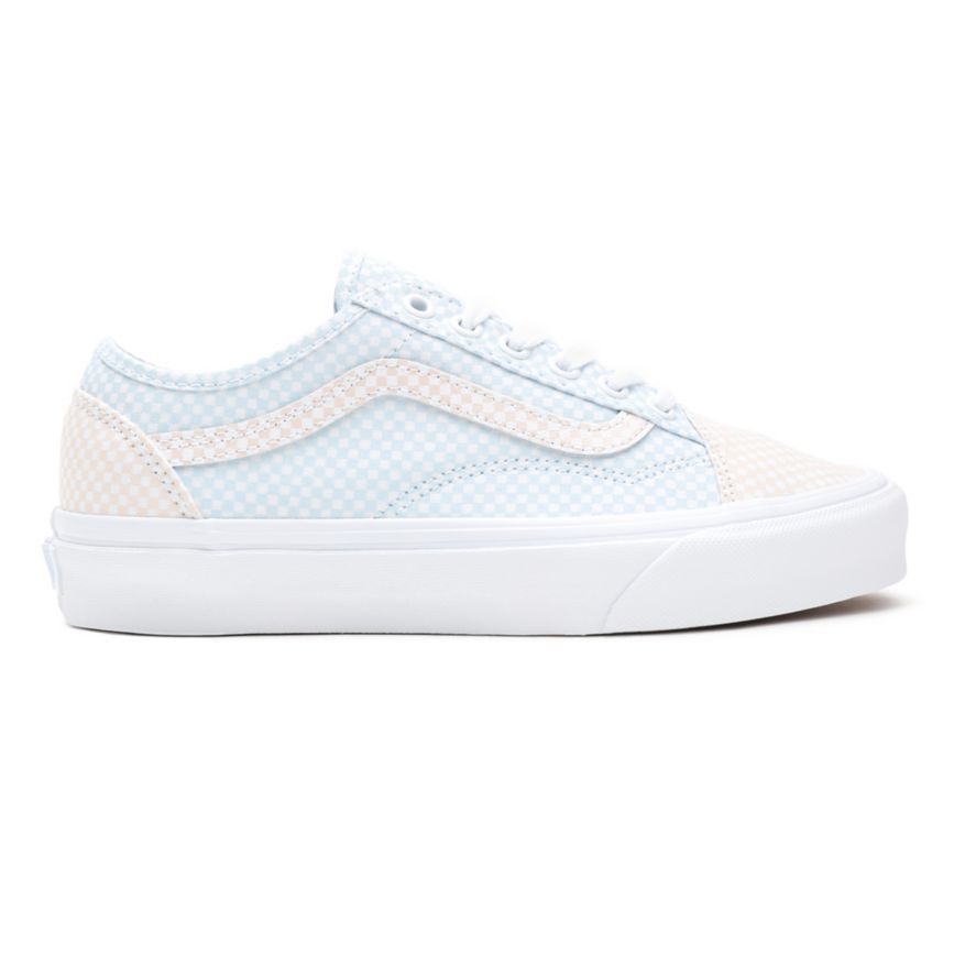 Vans Pastel Checkerboard Old Skool Tapered Sko Biele | VN333T7DX74