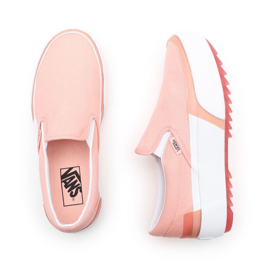 Vans Pastel Classic Slip-On Stacked Sko Ruzove | VN695D4CI22